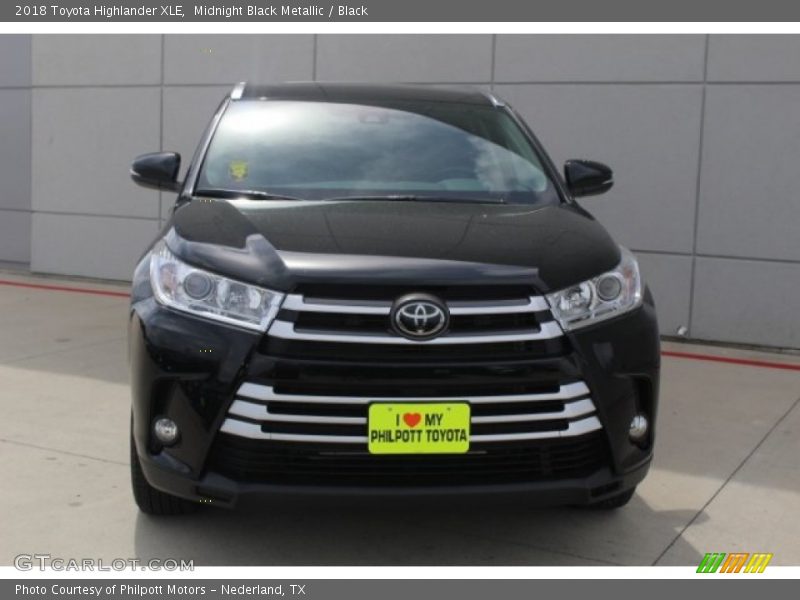 Midnight Black Metallic / Black 2018 Toyota Highlander XLE