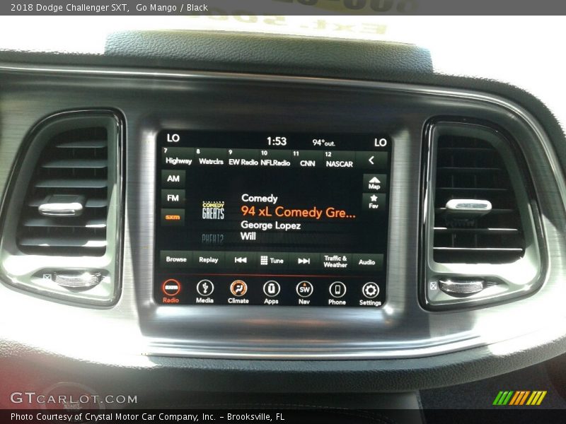 Go Mango / Black 2018 Dodge Challenger SXT