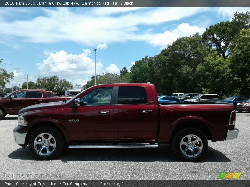Delmonico Red Pearl / Black 2018 Ram 1500 Laramie Crew Cab 4x4