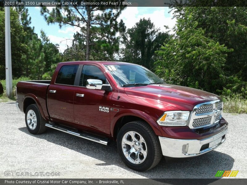 Delmonico Red Pearl / Black 2018 Ram 1500 Laramie Crew Cab 4x4