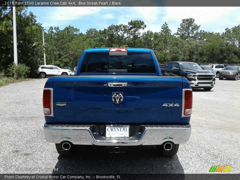 Blue Streak Pearl / Black 2018 Ram 1500 Laramie Crew Cab 4x4