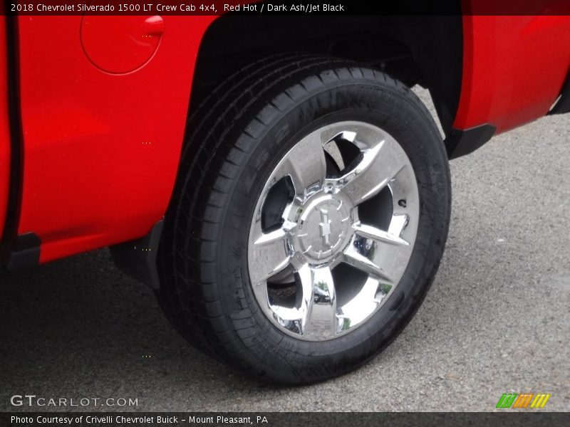 Red Hot / Dark Ash/Jet Black 2018 Chevrolet Silverado 1500 LT Crew Cab 4x4