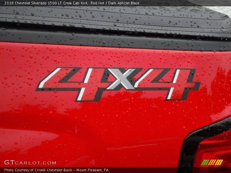 Red Hot / Dark Ash/Jet Black 2018 Chevrolet Silverado 1500 LT Crew Cab 4x4