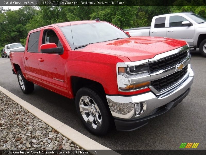 Red Hot / Dark Ash/Jet Black 2018 Chevrolet Silverado 1500 LT Crew Cab 4x4