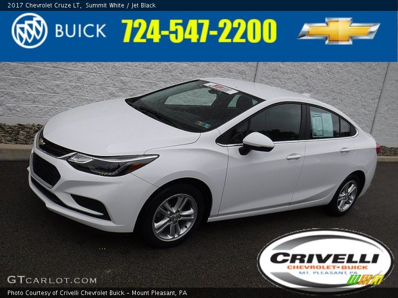 Summit White / Jet Black 2017 Chevrolet Cruze LT