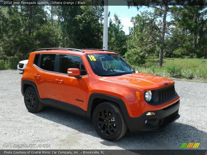 Omaha Orange / Black 2018 Jeep Renegade Altitude