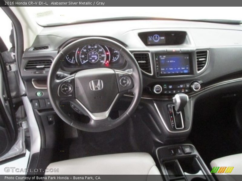 Alabaster Silver Metallic / Gray 2016 Honda CR-V EX-L