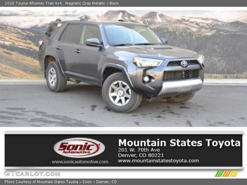 Magnetic Gray Metallic / Black 2016 Toyota 4Runner Trail 4x4