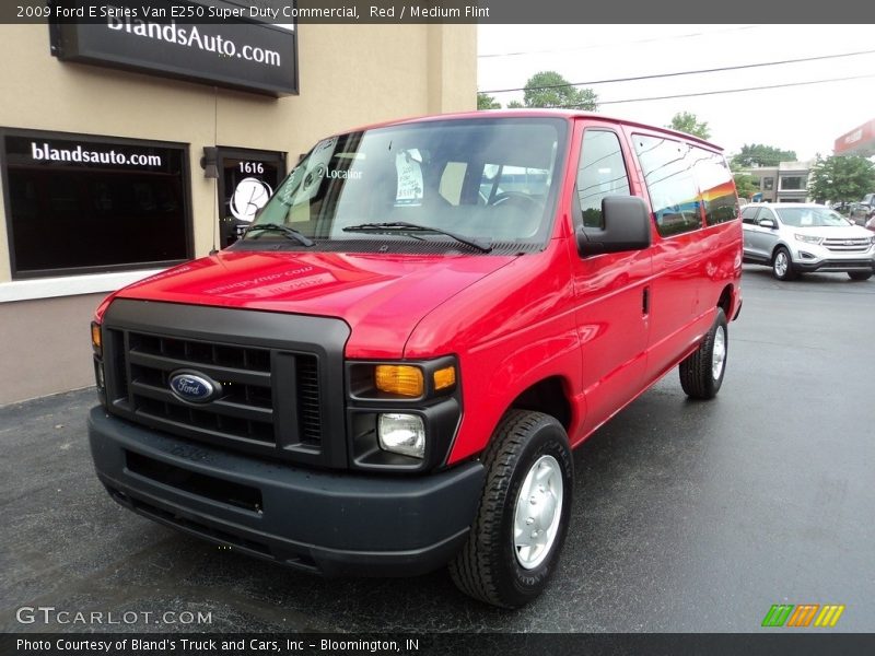 Red / Medium Flint 2009 Ford E Series Van E250 Super Duty Commercial