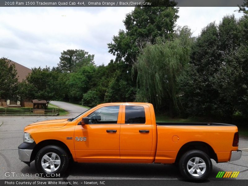 Omaha Orange / Black/Diesel Gray 2018 Ram 1500 Tradesman Quad Cab 4x4