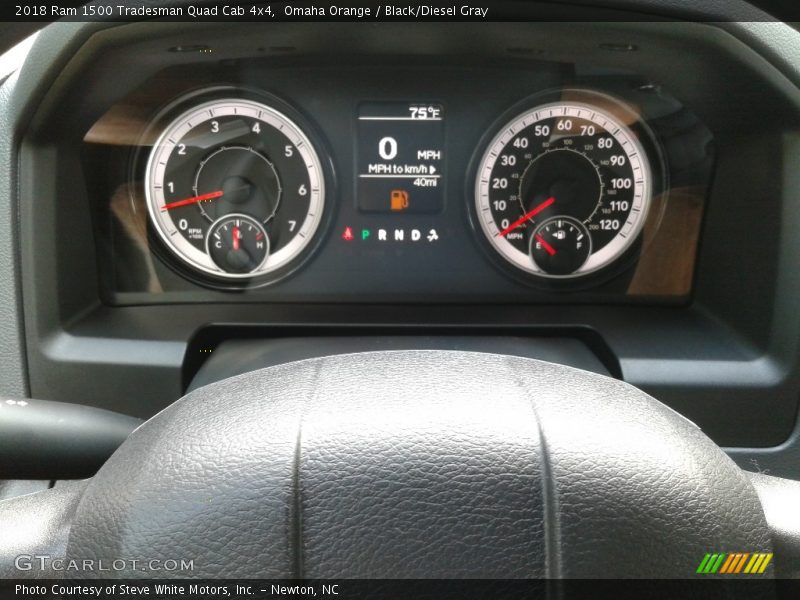 Omaha Orange / Black/Diesel Gray 2018 Ram 1500 Tradesman Quad Cab 4x4