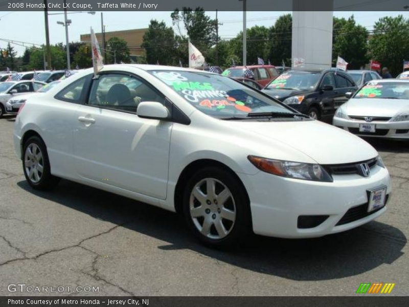 Taffeta White / Ivory 2008 Honda Civic LX Coupe
