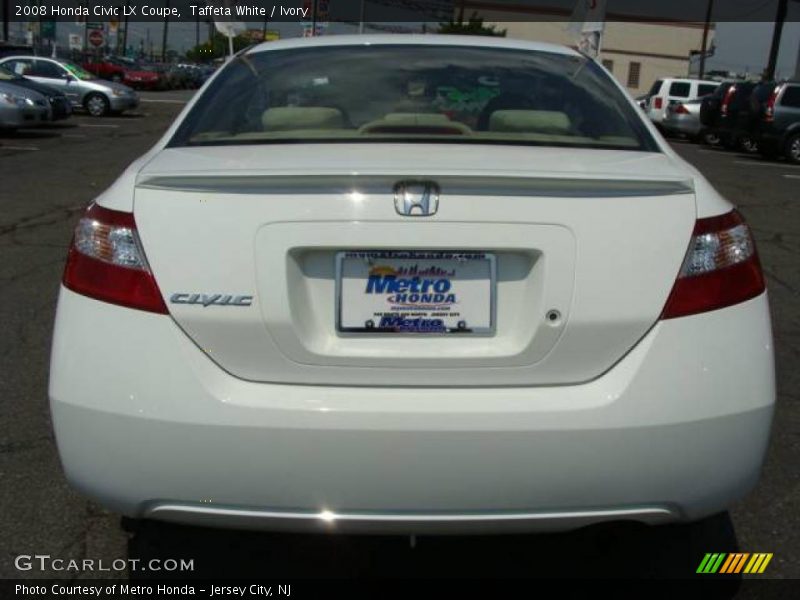 Taffeta White / Ivory 2008 Honda Civic LX Coupe