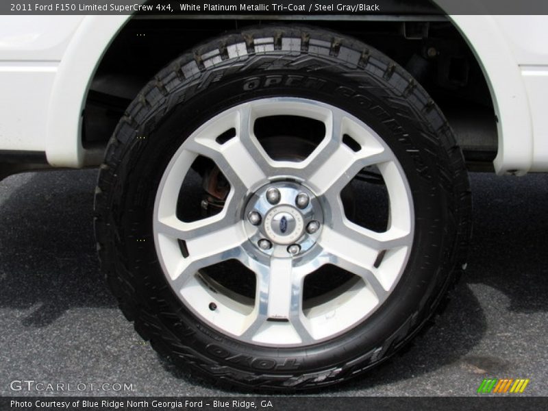 White Platinum Metallic Tri-Coat / Steel Gray/Black 2011 Ford F150 Limited SuperCrew 4x4