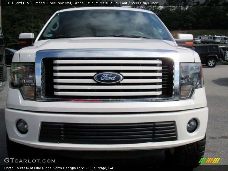 White Platinum Metallic Tri-Coat / Steel Gray/Black 2011 Ford F150 Limited SuperCrew 4x4