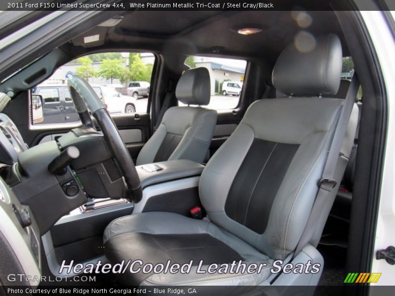 White Platinum Metallic Tri-Coat / Steel Gray/Black 2011 Ford F150 Limited SuperCrew 4x4