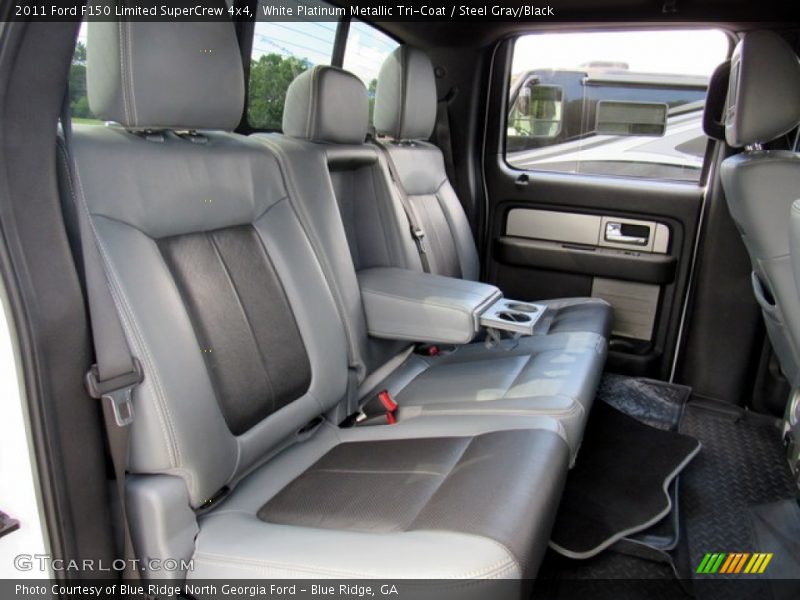 White Platinum Metallic Tri-Coat / Steel Gray/Black 2011 Ford F150 Limited SuperCrew 4x4