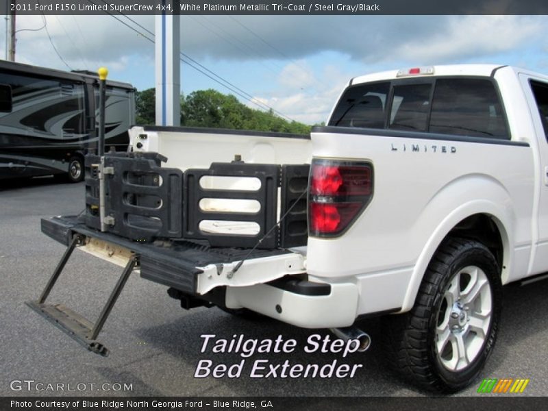 White Platinum Metallic Tri-Coat / Steel Gray/Black 2011 Ford F150 Limited SuperCrew 4x4