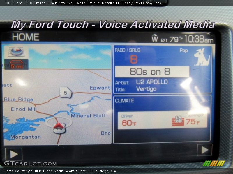 White Platinum Metallic Tri-Coat / Steel Gray/Black 2011 Ford F150 Limited SuperCrew 4x4