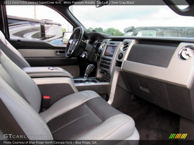 White Platinum Metallic Tri-Coat / Steel Gray/Black 2011 Ford F150 Limited SuperCrew 4x4