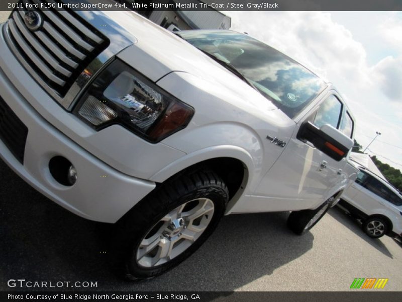 White Platinum Metallic Tri-Coat / Steel Gray/Black 2011 Ford F150 Limited SuperCrew 4x4