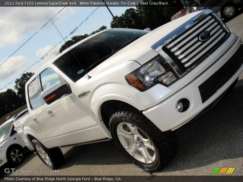 White Platinum Metallic Tri-Coat / Steel Gray/Black 2011 Ford F150 Limited SuperCrew 4x4