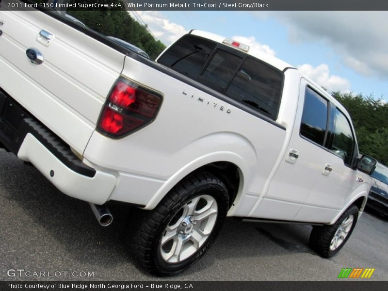 White Platinum Metallic Tri-Coat / Steel Gray/Black 2011 Ford F150 Limited SuperCrew 4x4