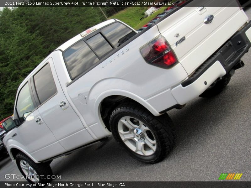 White Platinum Metallic Tri-Coat / Steel Gray/Black 2011 Ford F150 Limited SuperCrew 4x4