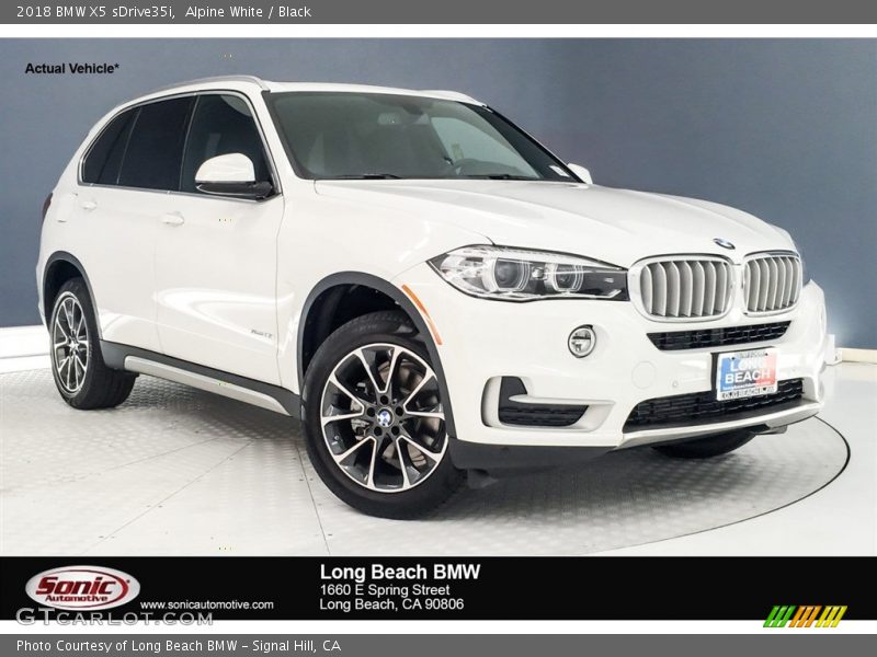 Alpine White / Black 2018 BMW X5 sDrive35i