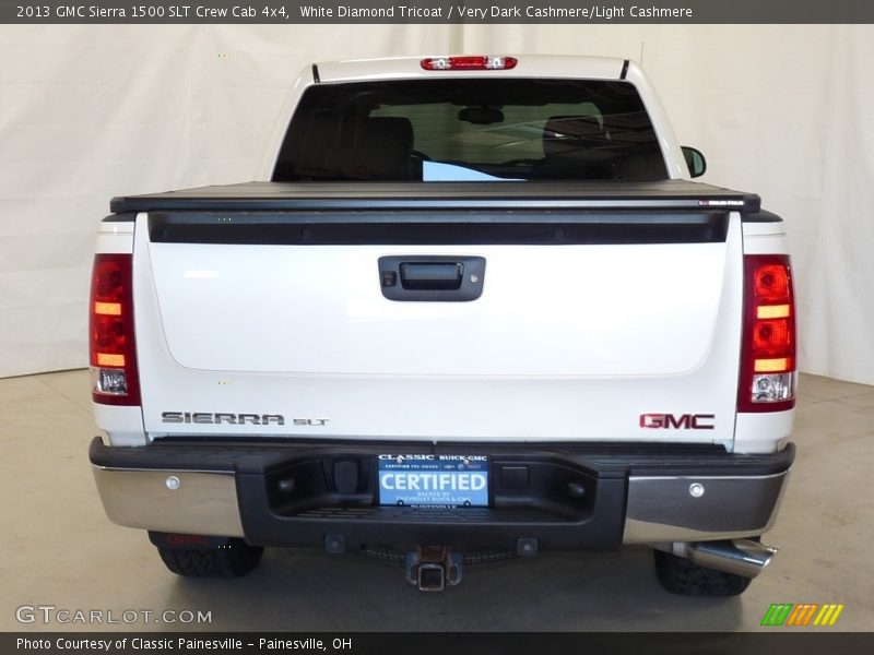 White Diamond Tricoat / Very Dark Cashmere/Light Cashmere 2013 GMC Sierra 1500 SLT Crew Cab 4x4