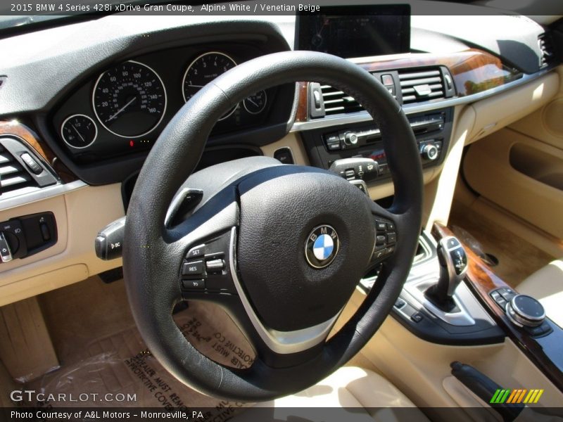 Alpine White / Venetian Beige 2015 BMW 4 Series 428i xDrive Gran Coupe