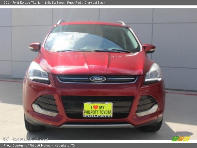Ruby Red / Charcoal Black 2014 Ford Escape Titanium 1.6L EcoBoost