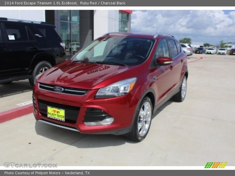 Ruby Red / Charcoal Black 2014 Ford Escape Titanium 1.6L EcoBoost