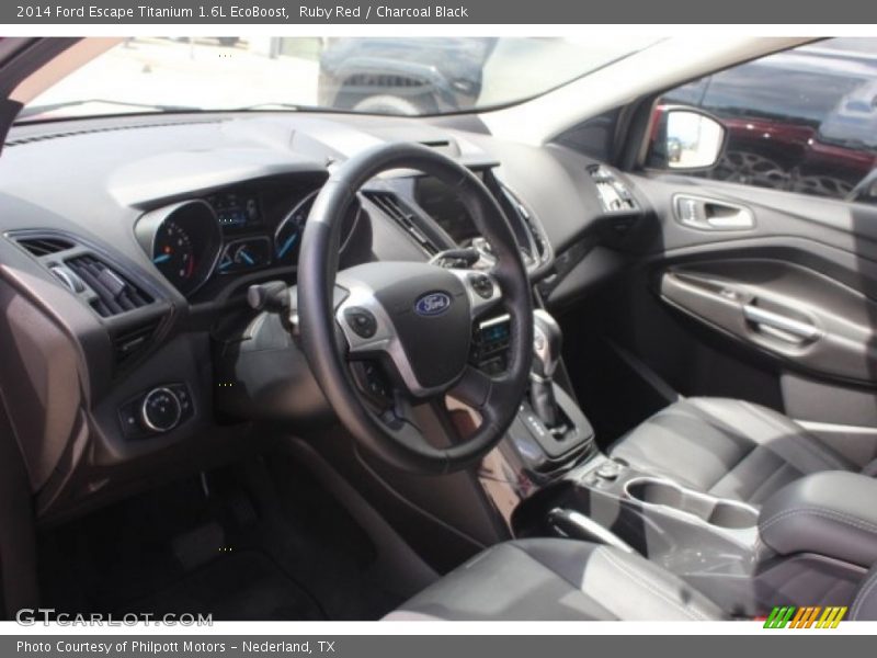 Ruby Red / Charcoal Black 2014 Ford Escape Titanium 1.6L EcoBoost