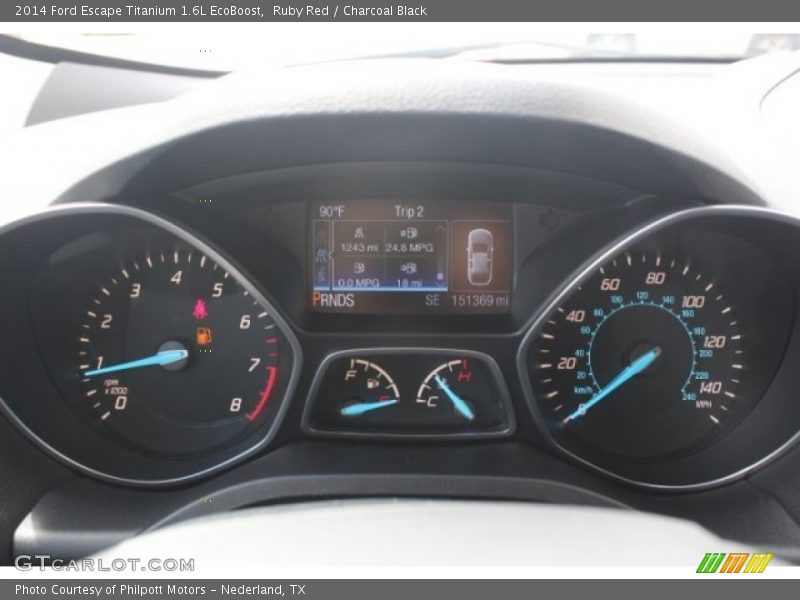 Ruby Red / Charcoal Black 2014 Ford Escape Titanium 1.6L EcoBoost