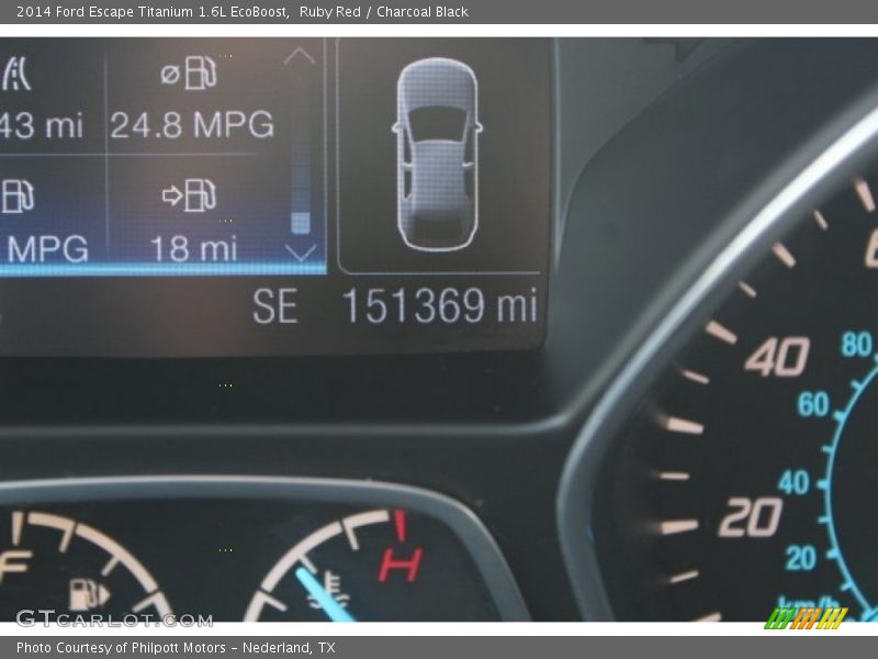 Ruby Red / Charcoal Black 2014 Ford Escape Titanium 1.6L EcoBoost