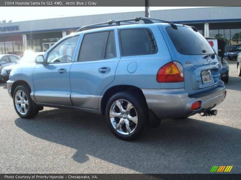 Arctic Blue / Gray 2004 Hyundai Santa Fe GLS 4WD