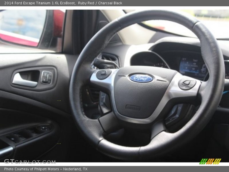 Ruby Red / Charcoal Black 2014 Ford Escape Titanium 1.6L EcoBoost