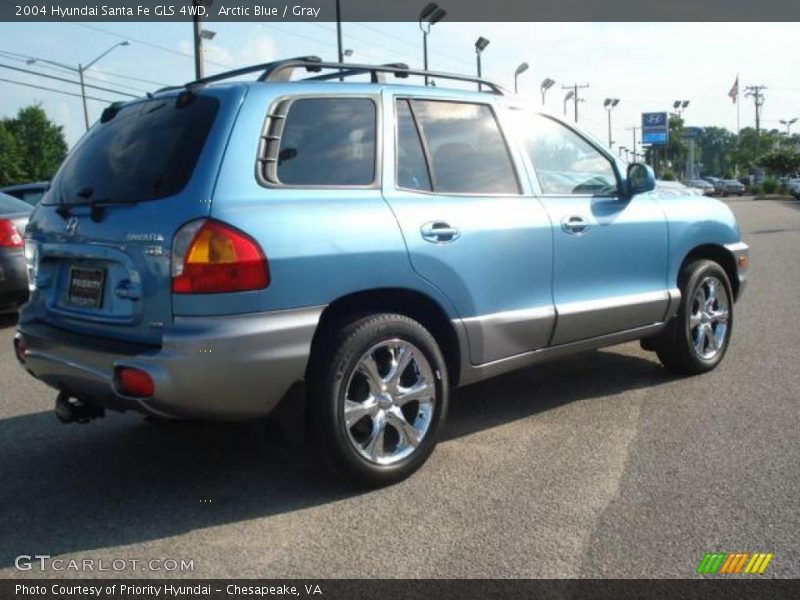 Arctic Blue / Gray 2004 Hyundai Santa Fe GLS 4WD