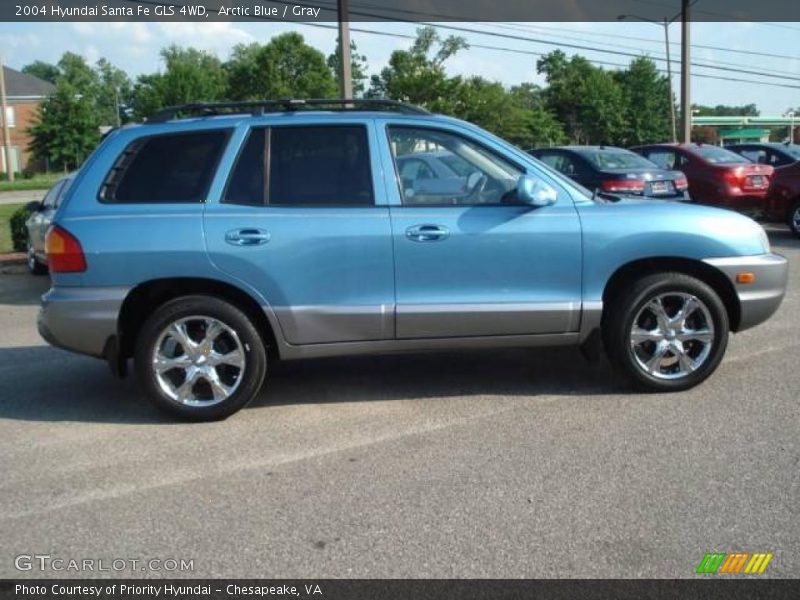 Arctic Blue / Gray 2004 Hyundai Santa Fe GLS 4WD
