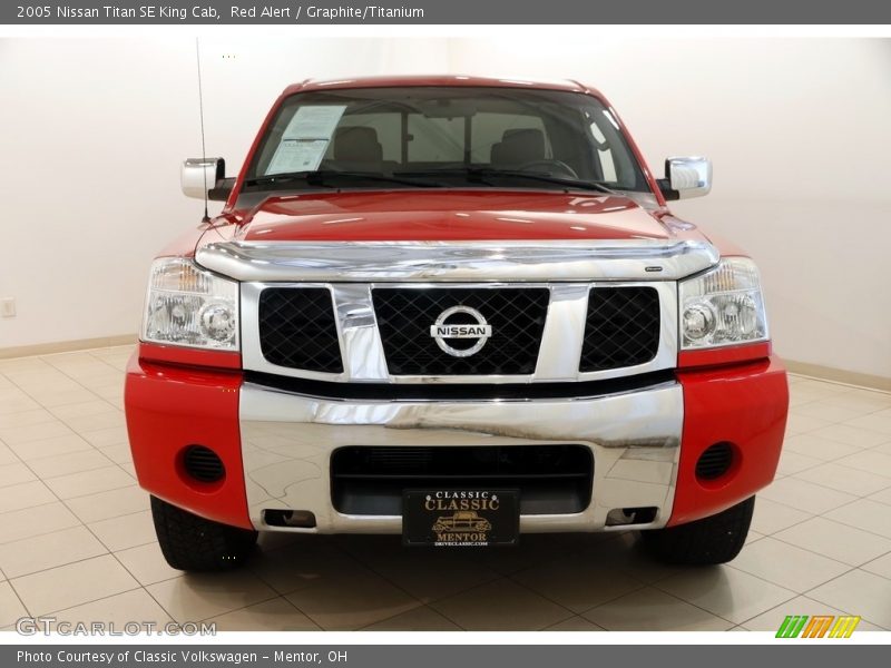 Red Alert / Graphite/Titanium 2005 Nissan Titan SE King Cab