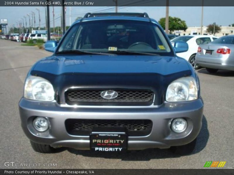 Arctic Blue / Gray 2004 Hyundai Santa Fe GLS 4WD