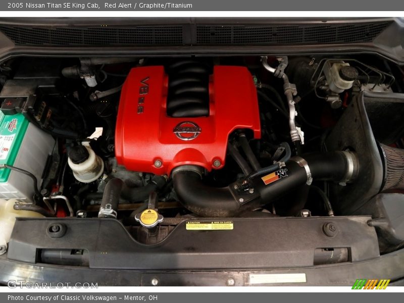 Red Alert / Graphite/Titanium 2005 Nissan Titan SE King Cab
