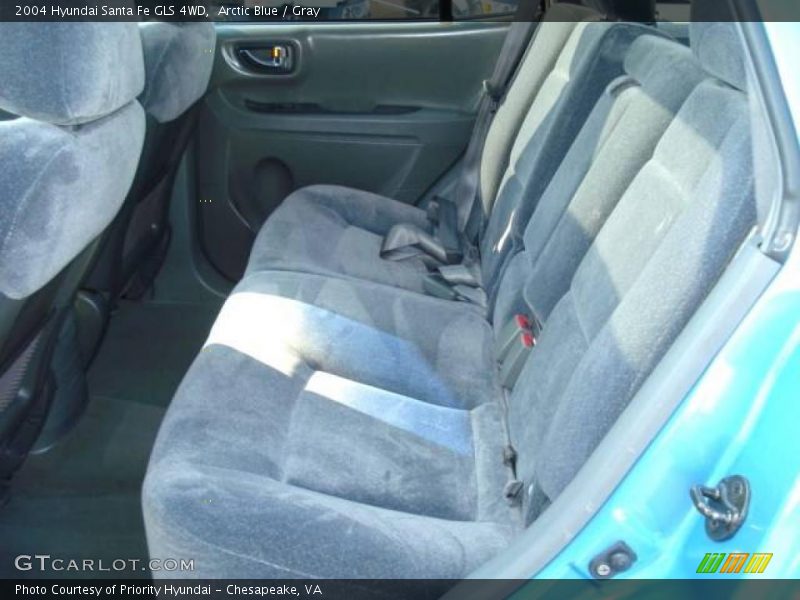 Arctic Blue / Gray 2004 Hyundai Santa Fe GLS 4WD