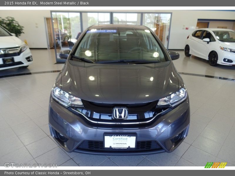 Modern Steel Metallic / Black 2015 Honda Fit EX
