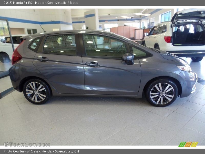Modern Steel Metallic / Black 2015 Honda Fit EX