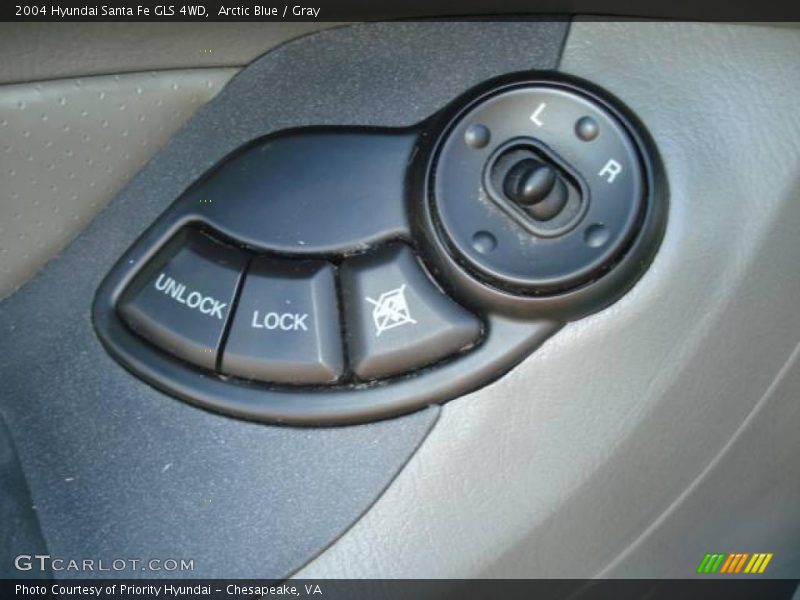 Arctic Blue / Gray 2004 Hyundai Santa Fe GLS 4WD