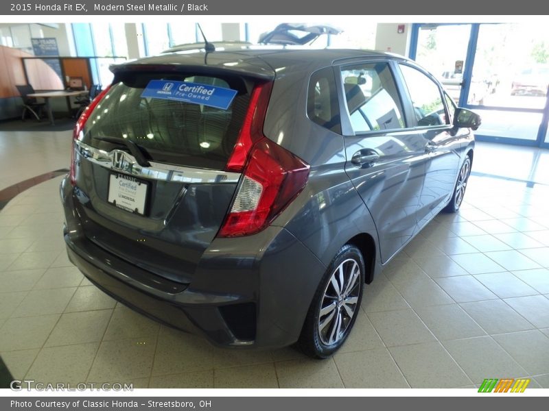 Modern Steel Metallic / Black 2015 Honda Fit EX