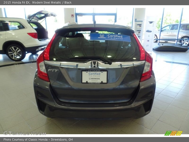 Modern Steel Metallic / Black 2015 Honda Fit EX