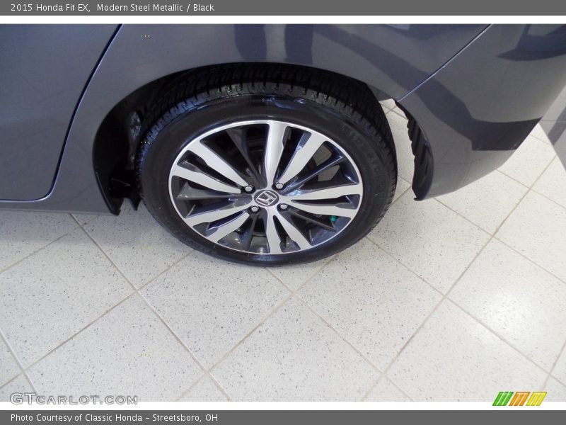 Modern Steel Metallic / Black 2015 Honda Fit EX